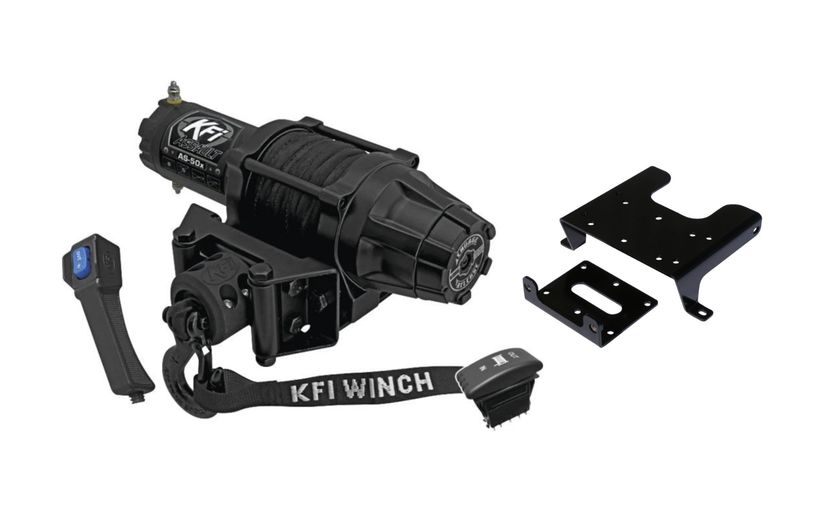KFI UTV 5000lbs Assault Winch & Mount 100840 Kit 2010-2020 Can-Am Commander