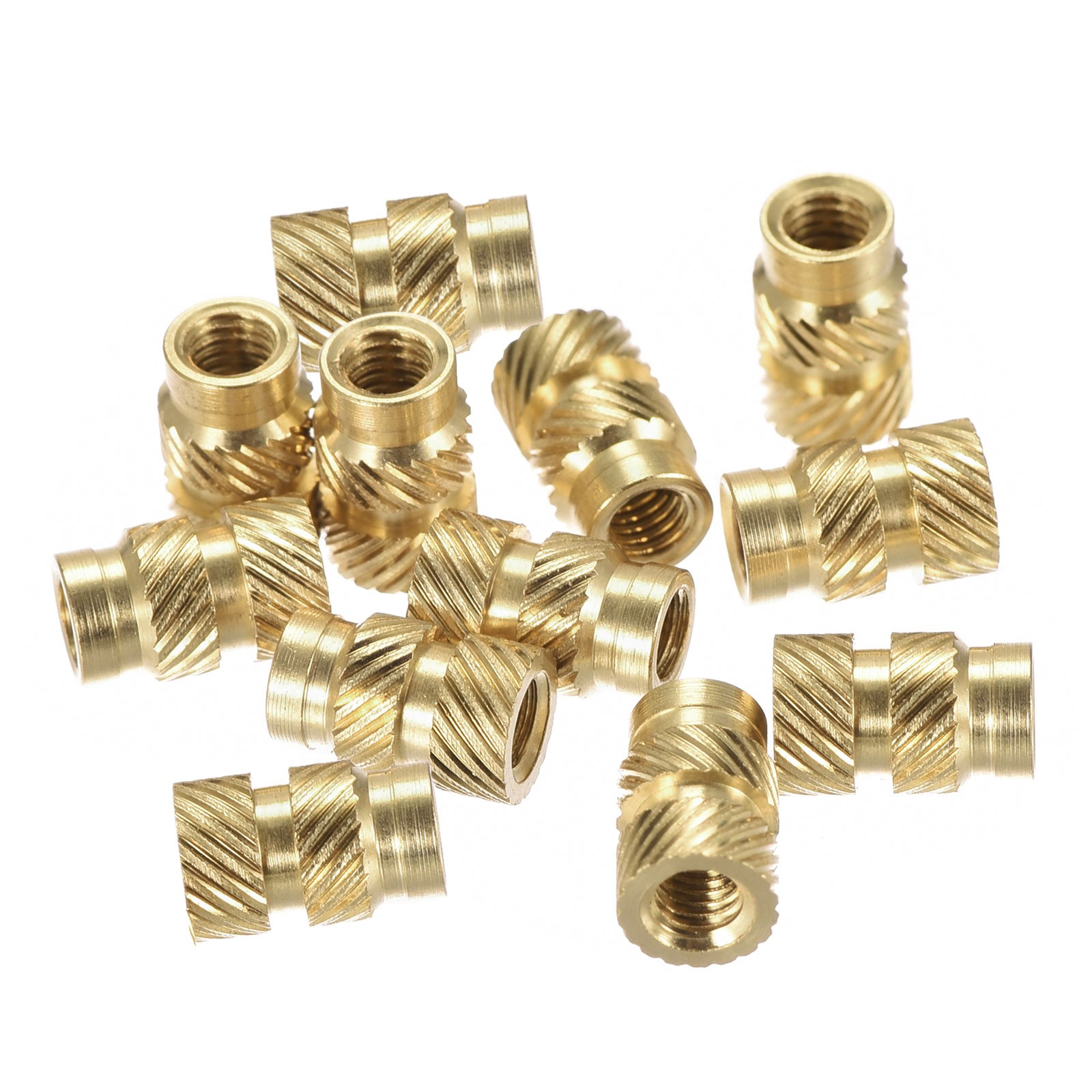 Knurled Insert Nut M3x8mm Lx5mm OD Female Thread Brass Embedding Nut 60Pack
