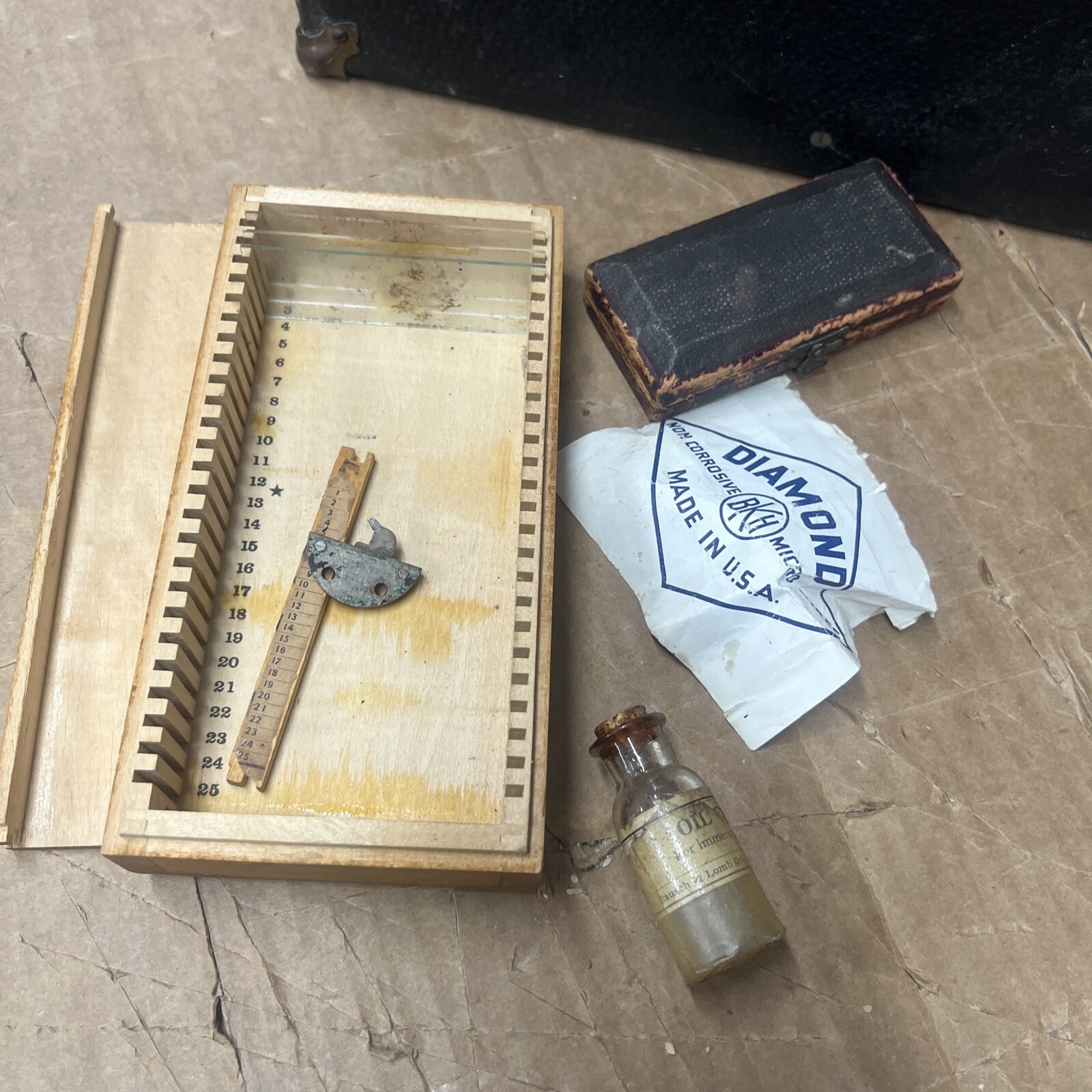 Vintage Rare 1915 Bausch & Lomb Optical Co. Iron and Brass Microscope