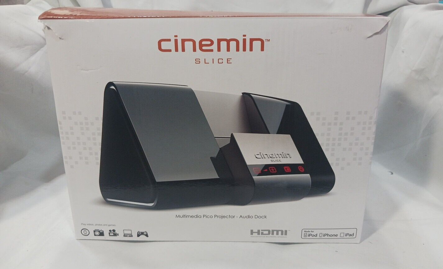 New CINEMIN SLICE Multimedia Player Projector for Ipod, Iphone and Ipad