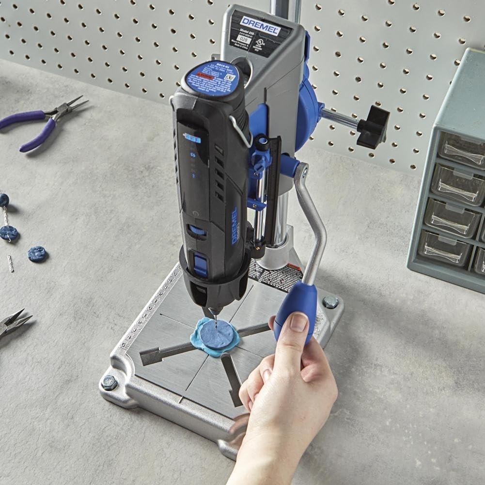 Mini Portable Rotary Tool Workstation Stand - Adjustable Drill Press Holder, 2"