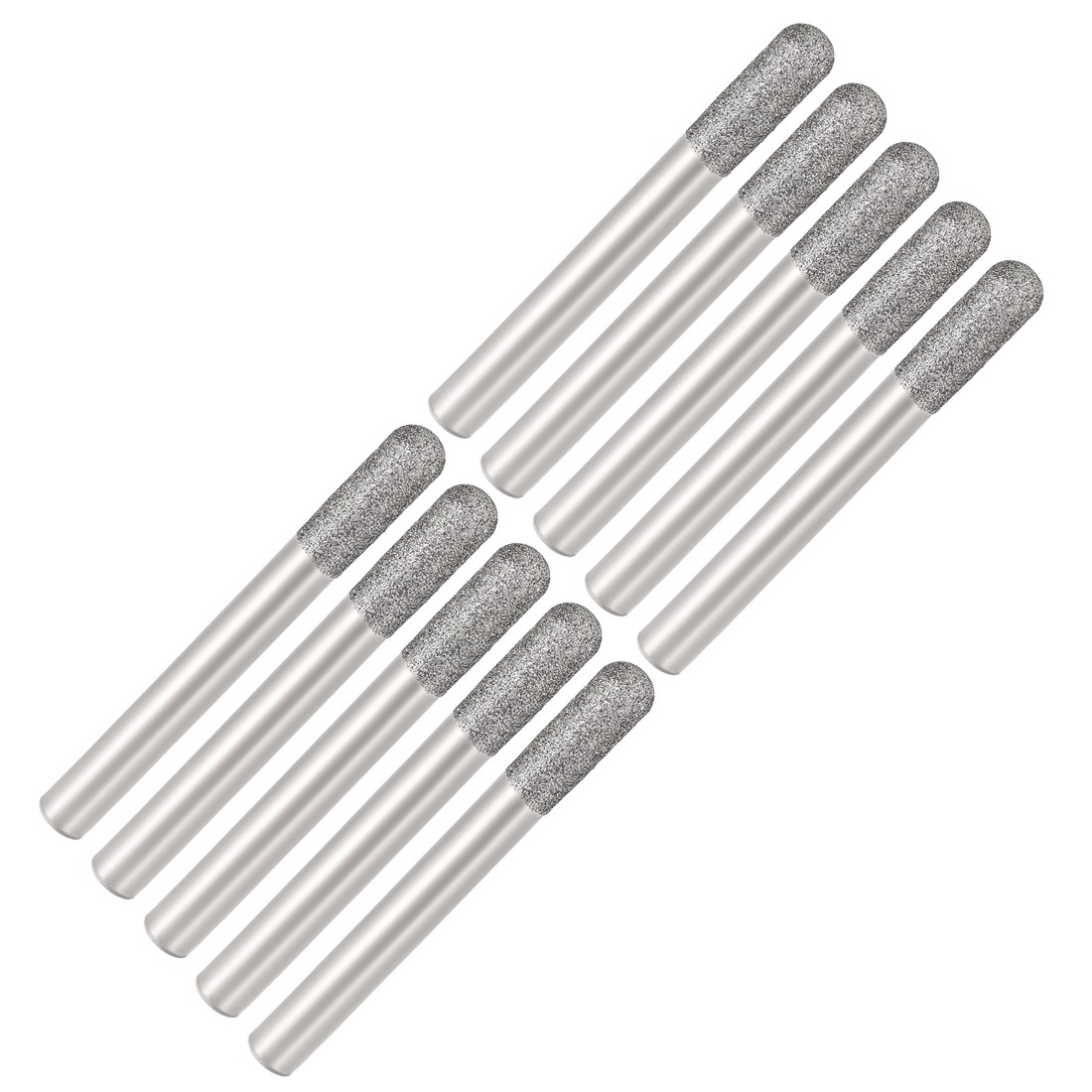 Diamond Burrs Grinding Drill Bits 1/4-Inch Shank 6mm Nose 120 Grit 10pack