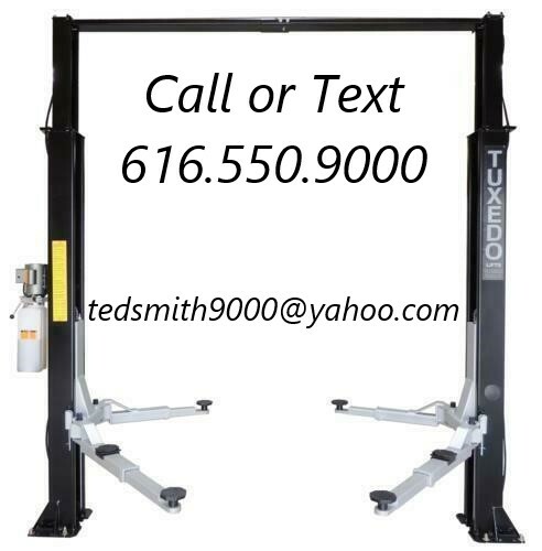 New Tuxedo 9,000 lbs. 2-Post Auto Lift - Asymmetric with FREE truck Adapters!!