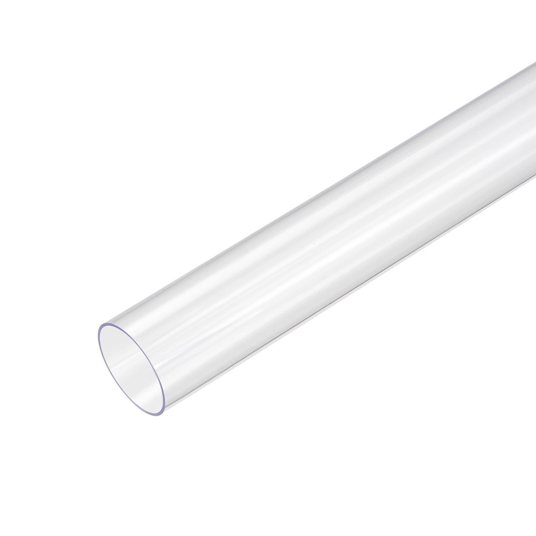 PVC Rigid Round Tubing,Clear,30mm ID x 32mm OD,0.5M/1.64Ft Length,3pcs