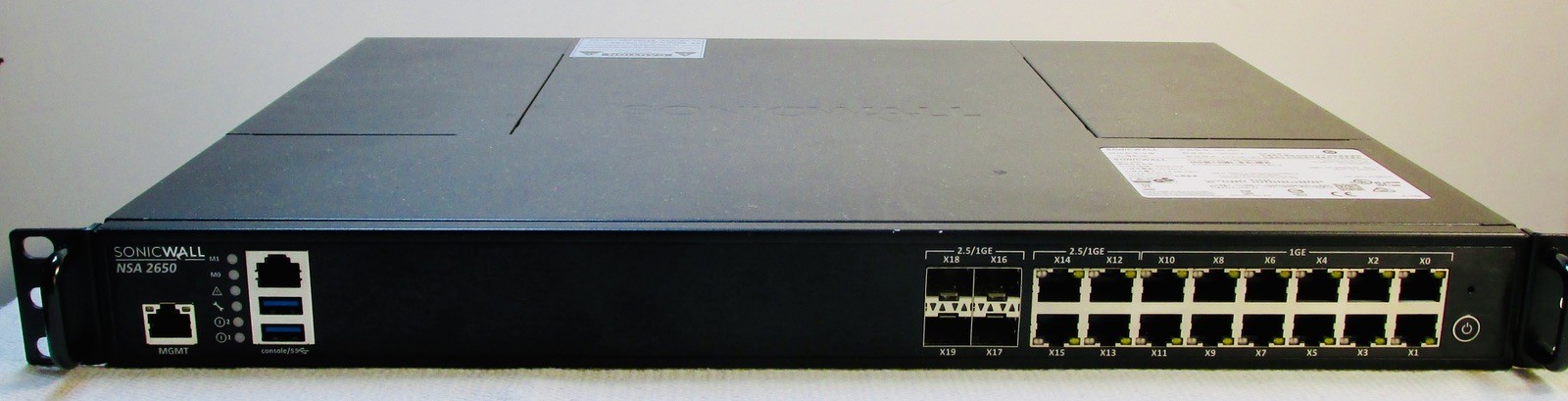 SonicWall NSA 2650 Next-Gen Firewall 12x 1GbE/4x 2.5GbE/4x SFP 1U *no license*