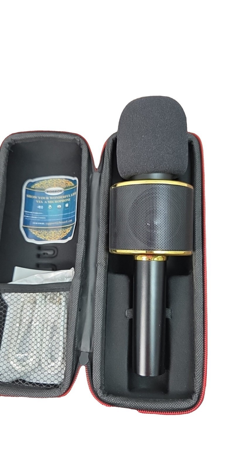Bonrok Wireless Bluetooth Karaoke Microphone with Carrying Case