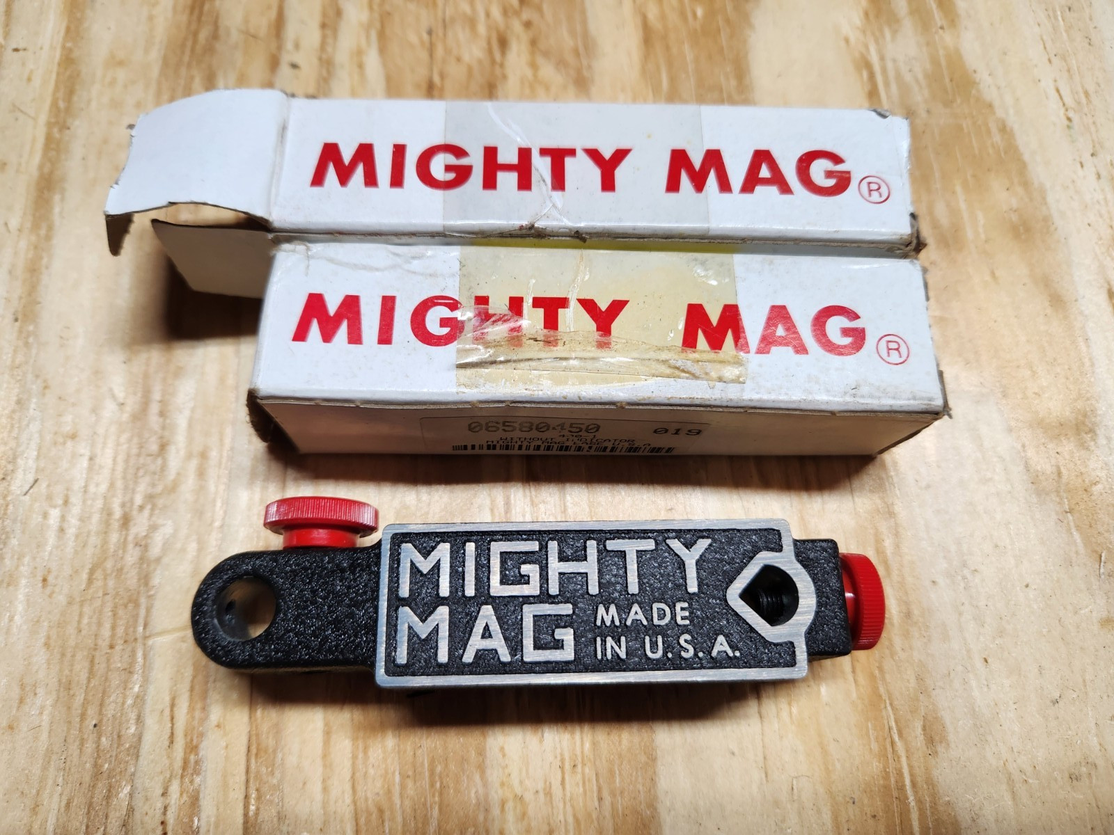 Lot of 2 Mighty Mag 400-1 Magnetic Indicator Bases 45 lb USA New Open Box