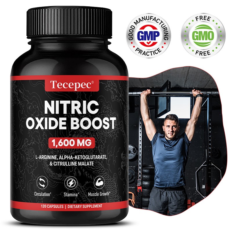 Nitric Oxide Booster Supports Improved Muscle Body Energy Health 120 Capsules