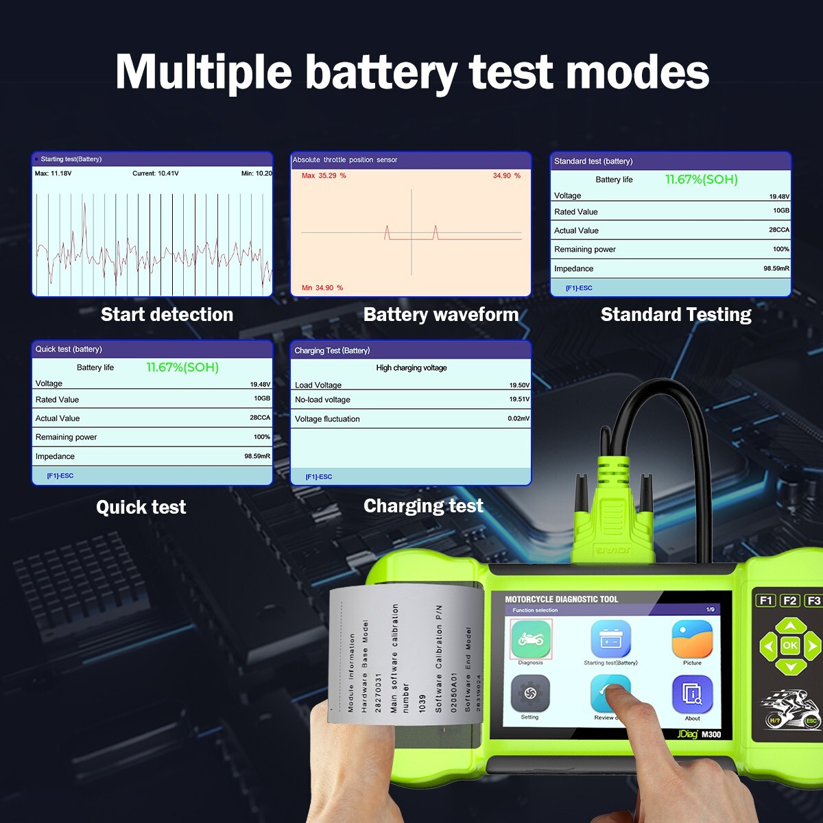 JDiag M300 full version Motorcycle Diagnostic OBD2 Scanner Moto Diagnose Tool
