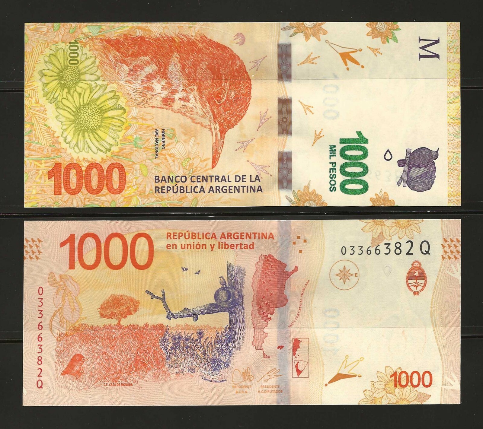 ARGENTINA 1000 Pesos 2021, P-366 New Date / Signs, Pack Fresh UNC, Highest Denom