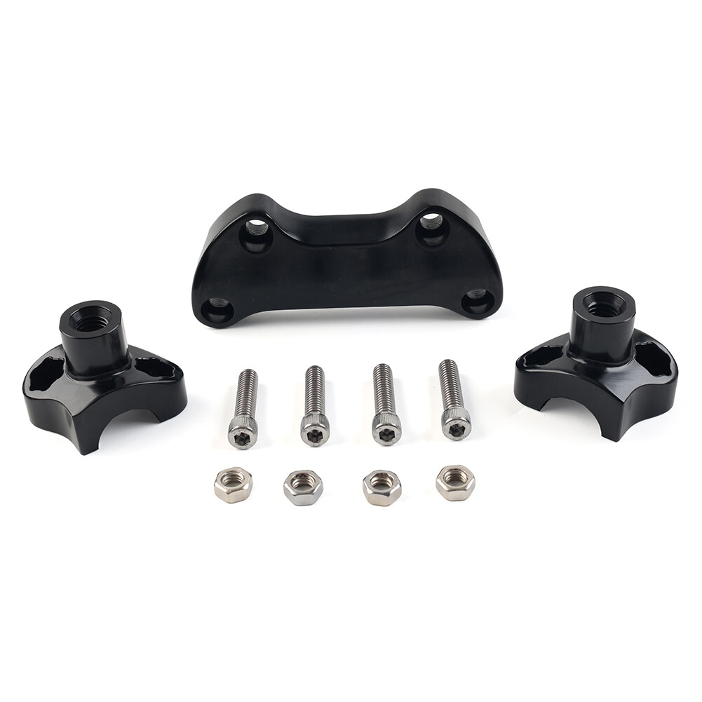 1.7"Handlebar Risers Top Clamp For Harley-Davidson Dyna Street bob Softail Black
