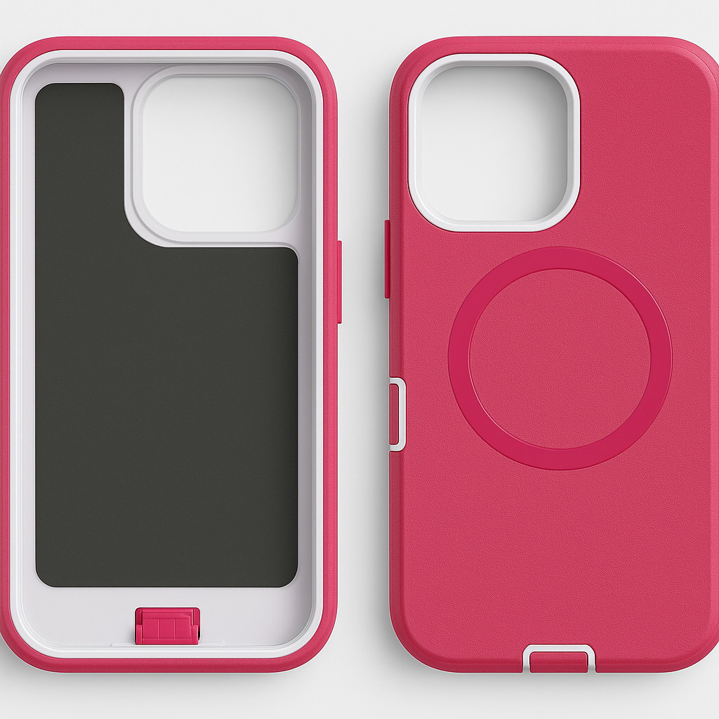 Pink iPhone 16 Pro Max Phone Case Heavy Duty Shockproof compare to Otter Box