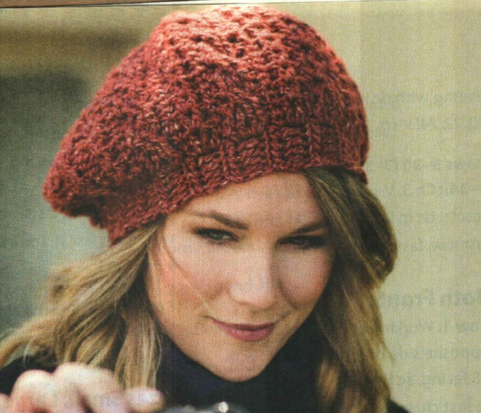 TUSCANY BERET HAT WOMEN'S CROCHET PATTERN INSTRUCTIONS
