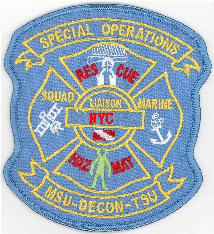 New York City Fire Department Special Ops Liaison MSU DECON TSU Patch
