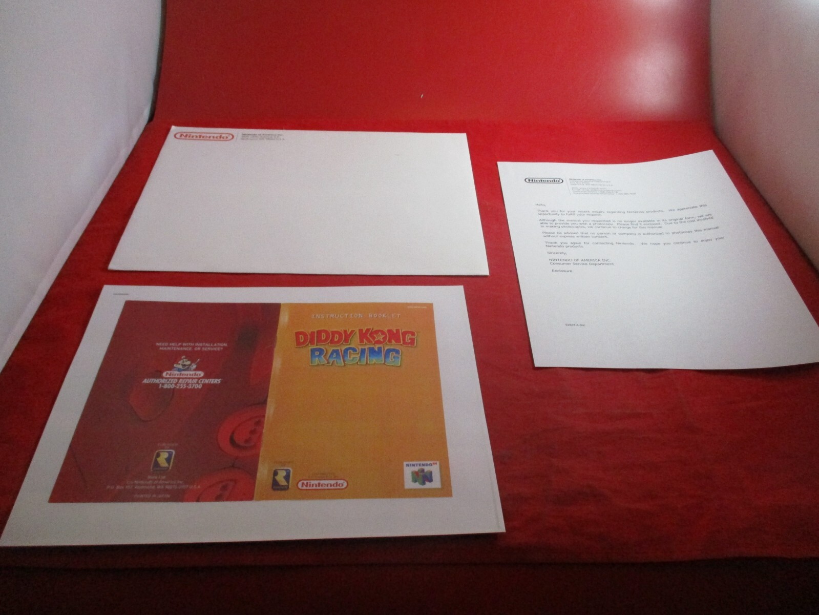 Diddy Kong Racing 64 N64 Nintendo of America OFFICIAL Mail Order Manual Copy