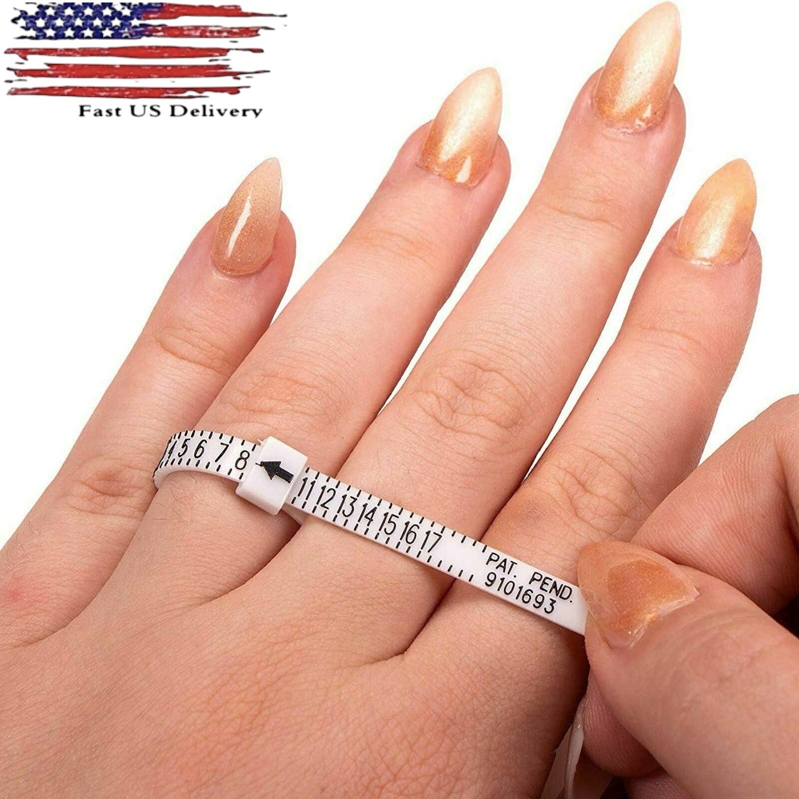 USA Ring Sizer Measure Tool Gauge Plastic Finger Sizing Finder  US 1-17 C25