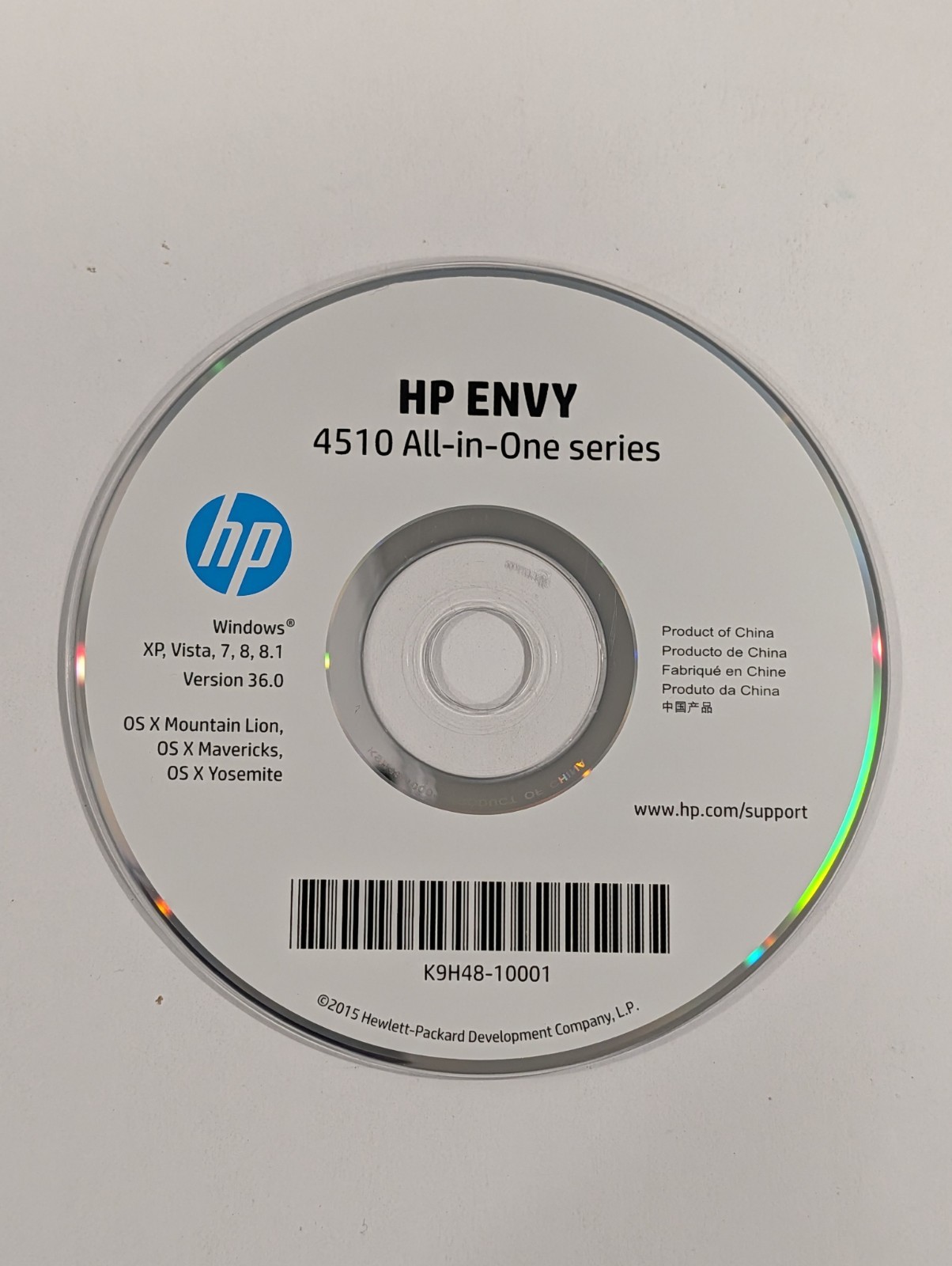 HP Envy 4510 All-in-One Series | Drivers & Software DISC ONLY
