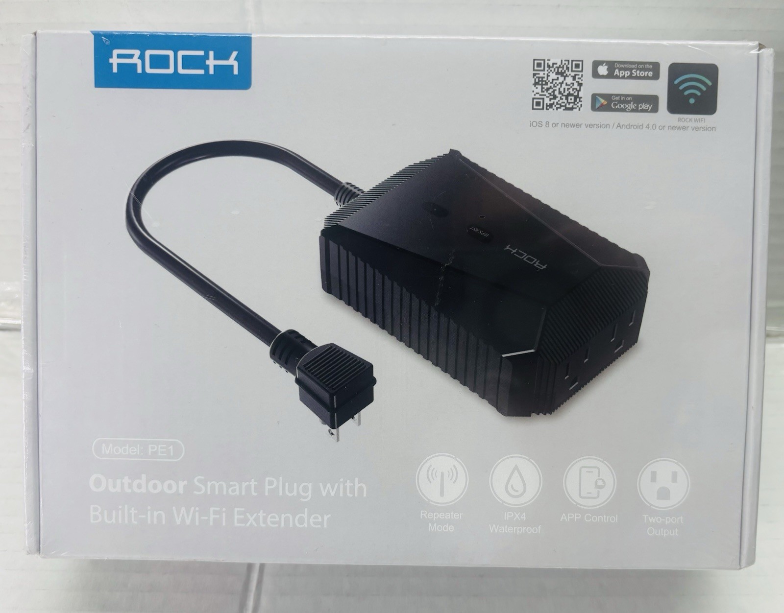 Rock Outdoor Smart Plug With Built In Wi-Fi Extender
