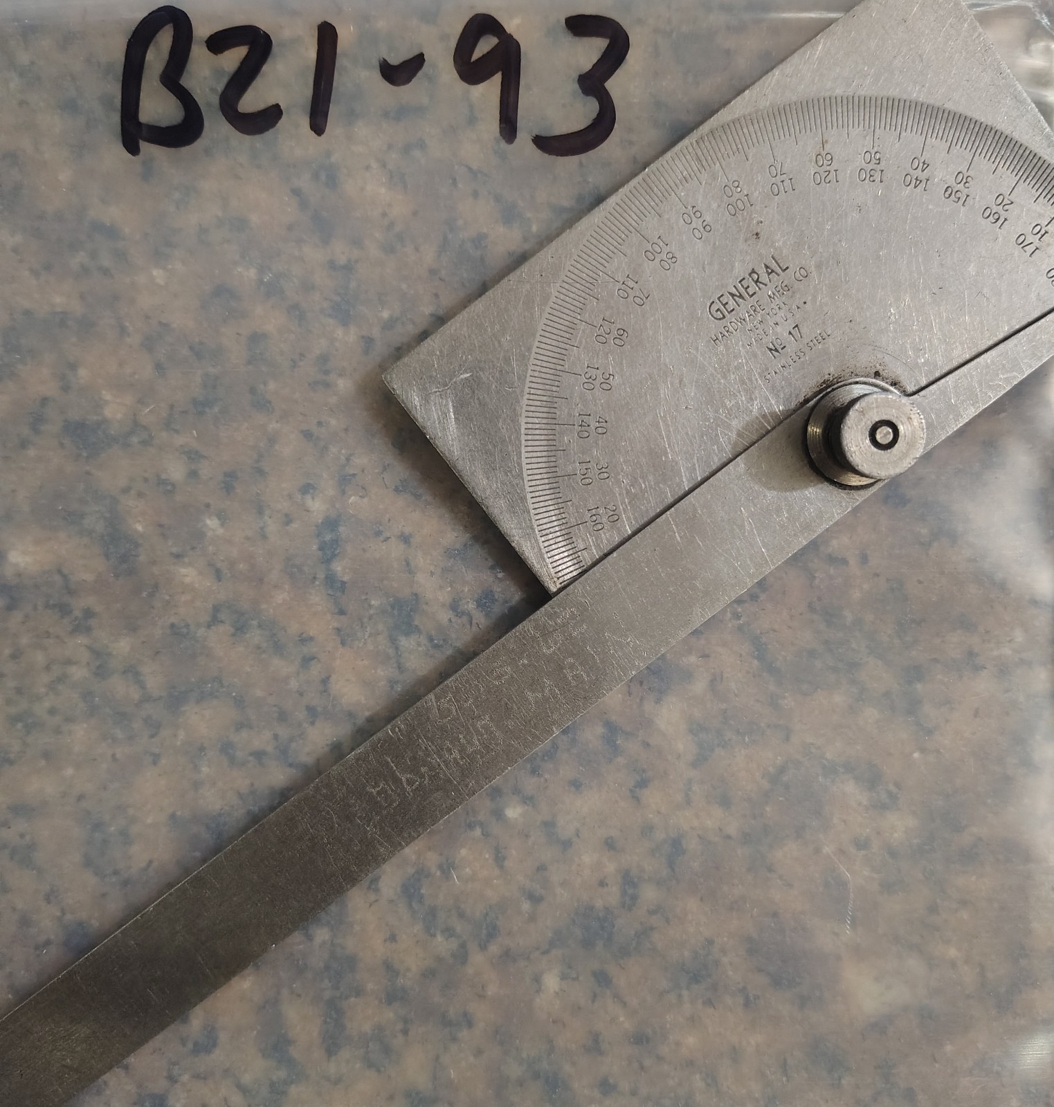 🗽GENERAL NO 17 180 DEGREE PROTRACTOR
