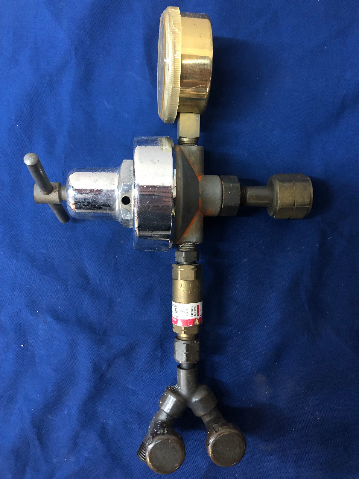 HARRIS Acetylene Regulator 47-50-CL w/ Back Flow Preventer - Used