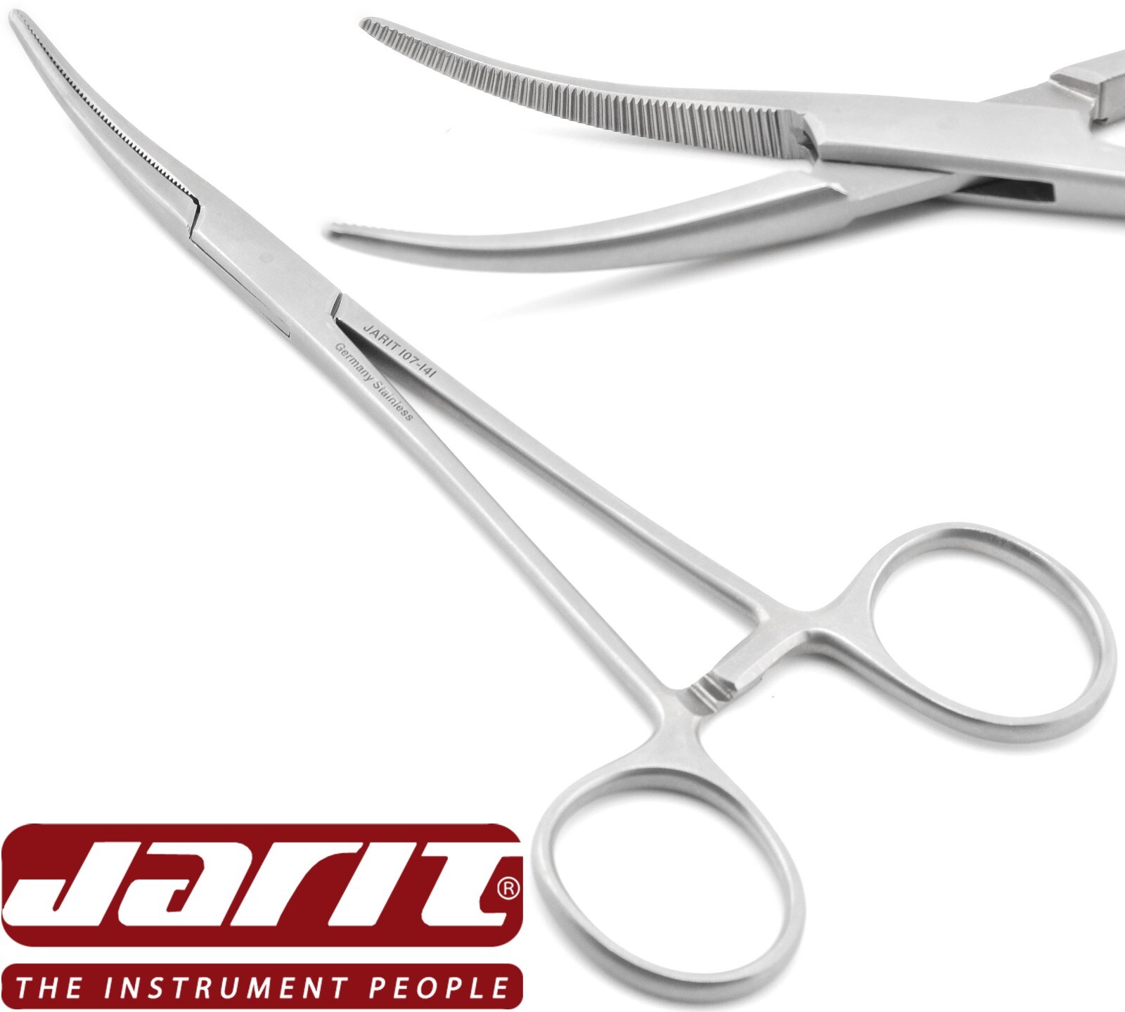 JARIT 107-141 Hemostatic Crile Curved CVD Clamps Forceps Serrated Jaw 6.25"