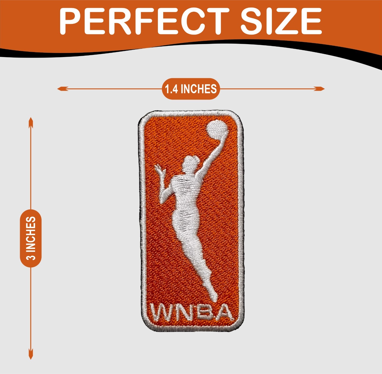 Pack of 2 WNBA Basketball Logo Iron On Patch - Sew Patch - Embroidered Patch