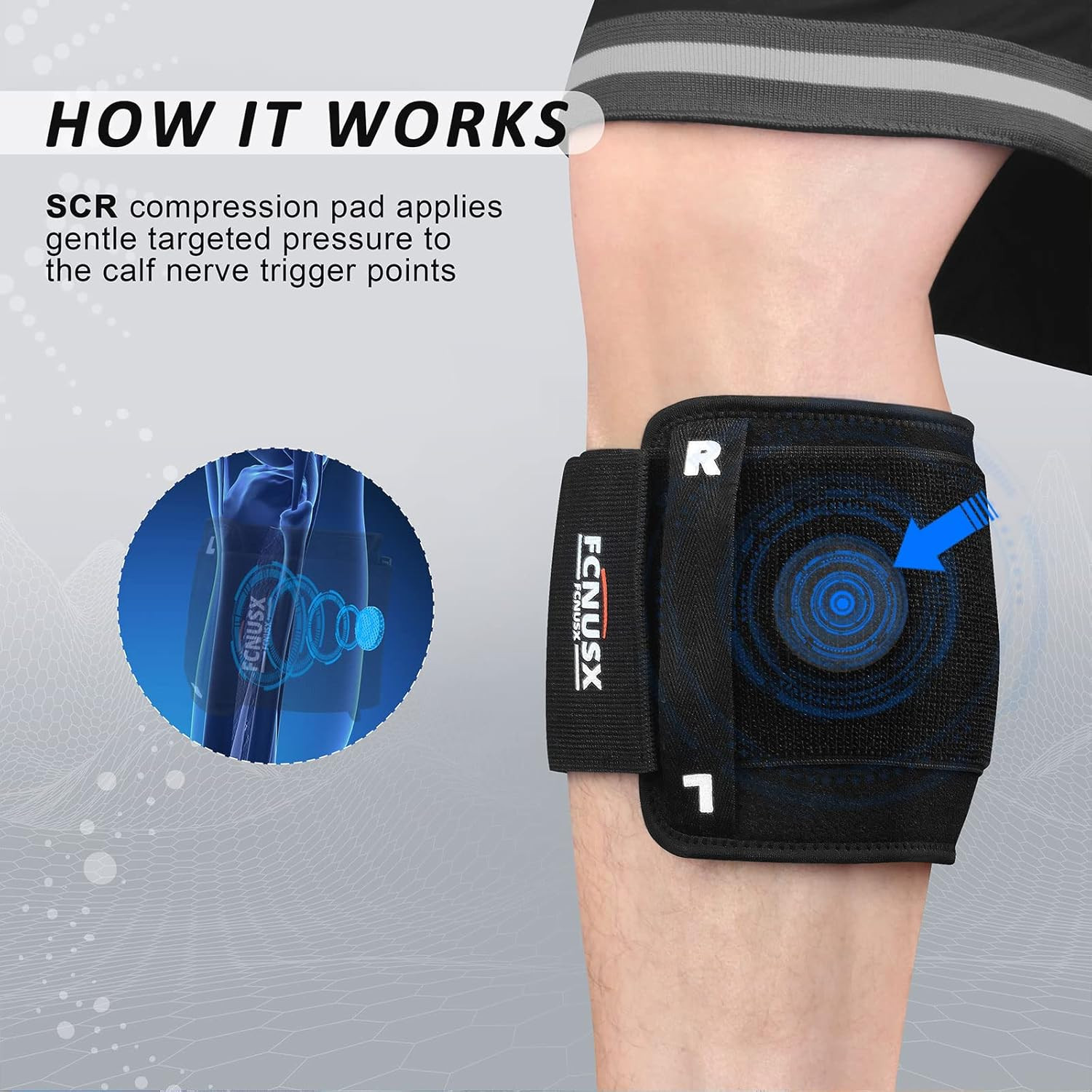 Sciatica Knee Brace Pain Relief Compression Strap For Leg Hip Lower Back