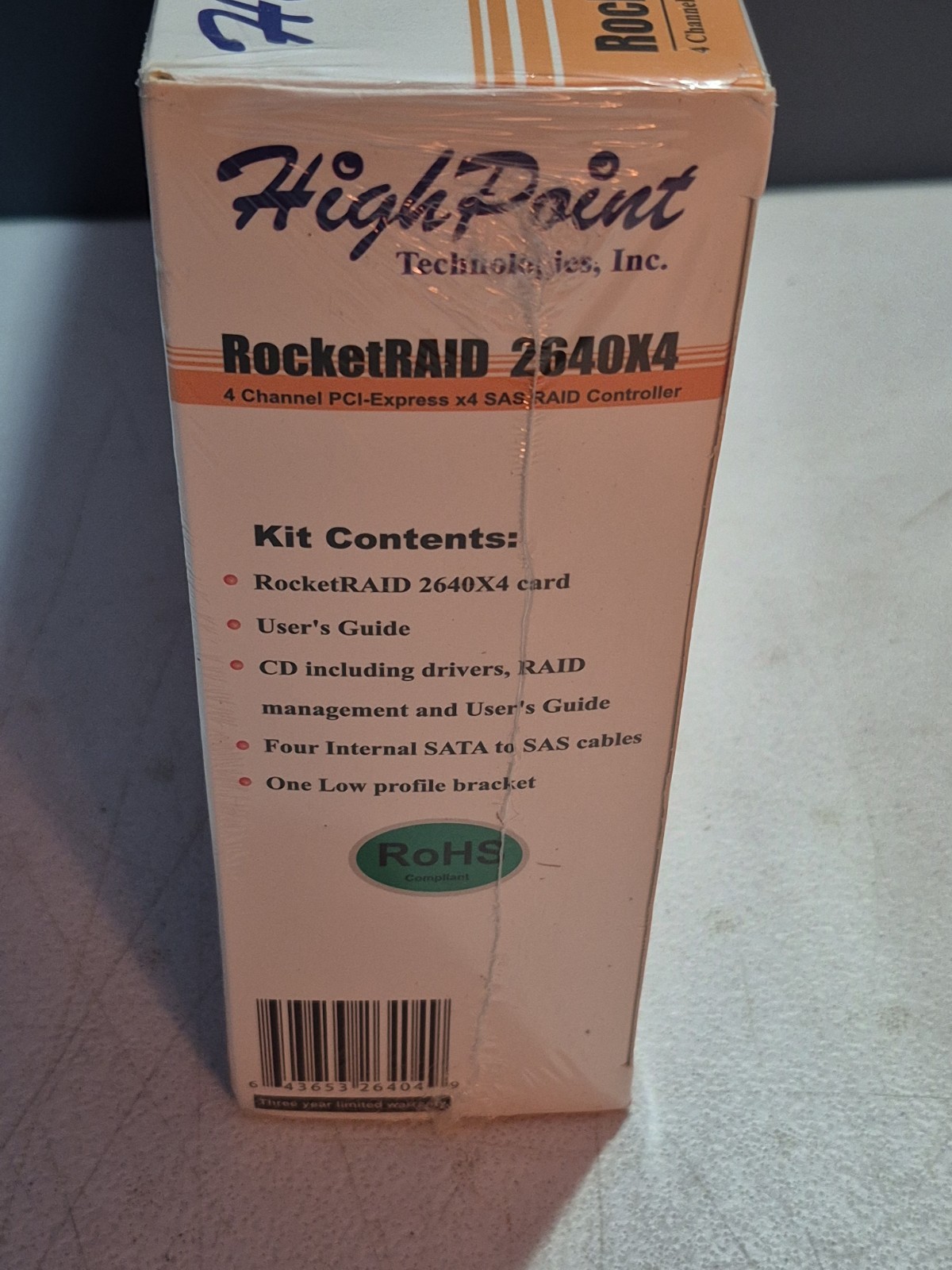 High Point RocketRAID 2640X4 4 Channel PCI-Express x4 SAS RAID Controller NEW