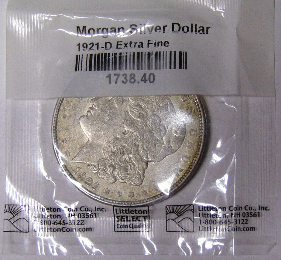 1921-D Morgan Silver Dollar XF (mr.rm)