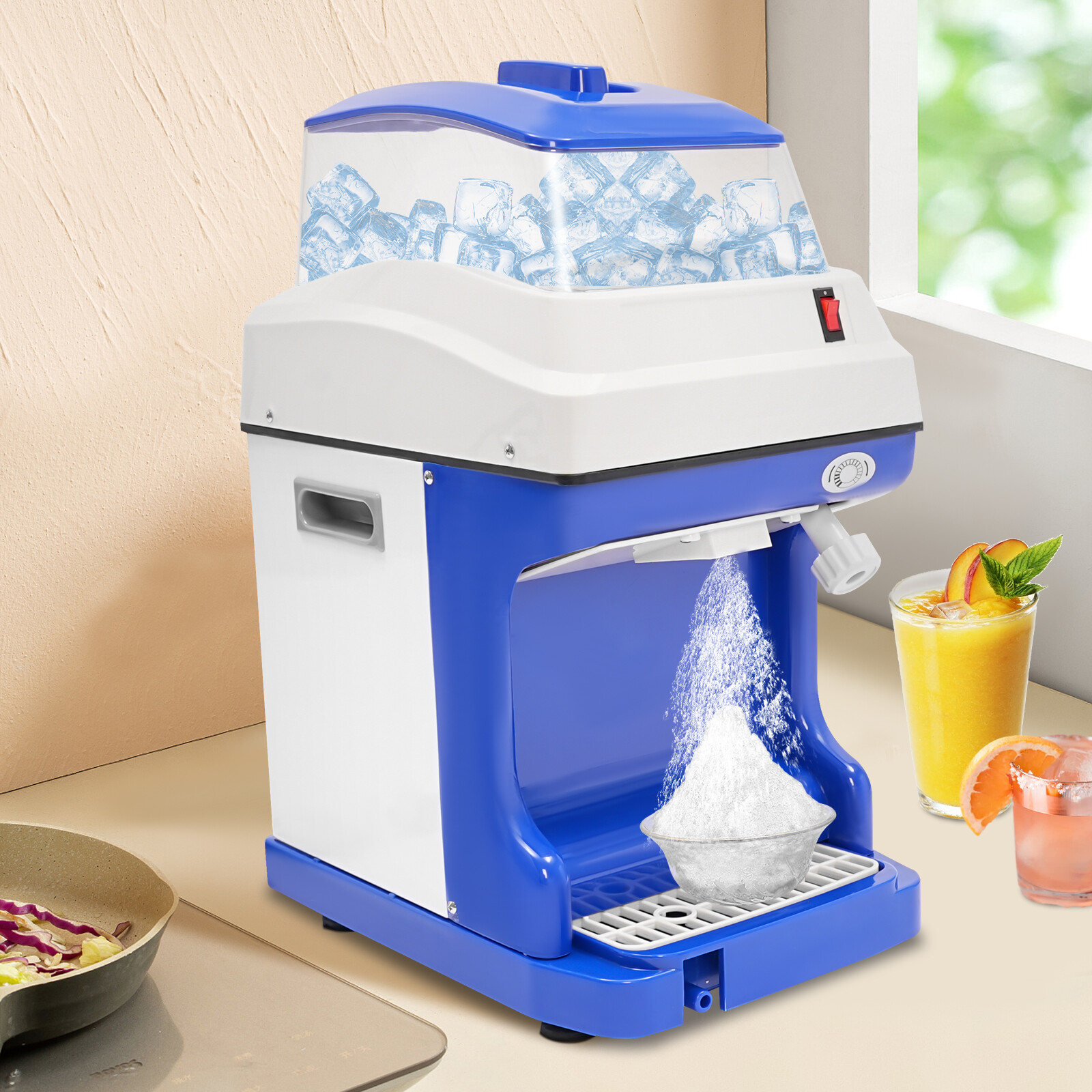 220.46-264.55LBS/H Commercial Ice Shaver Electric Snow Cone Machine Ice Crusher