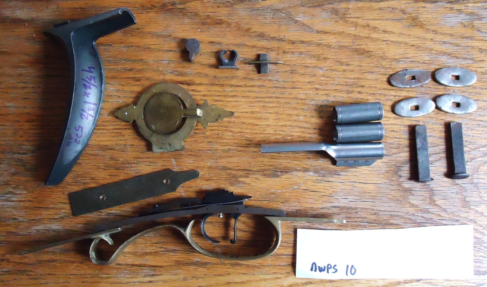 Muzzleloader Hawken Rifle Parts Iron Triggers, Butt Plate, Trigger Guard DWPS10