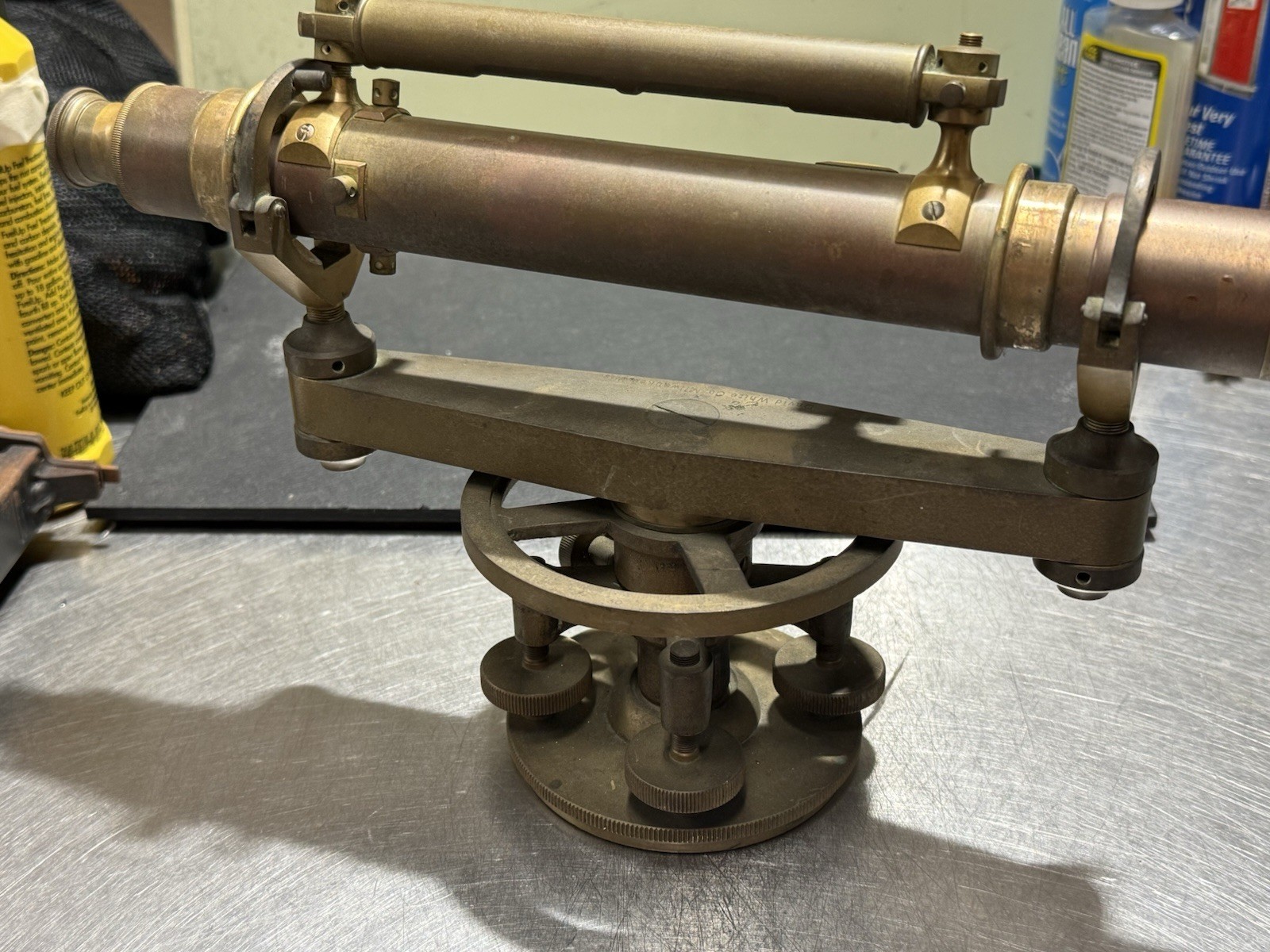 Surveyors Transit Vintage David White Instruments Universal Model 532 Solid Bras