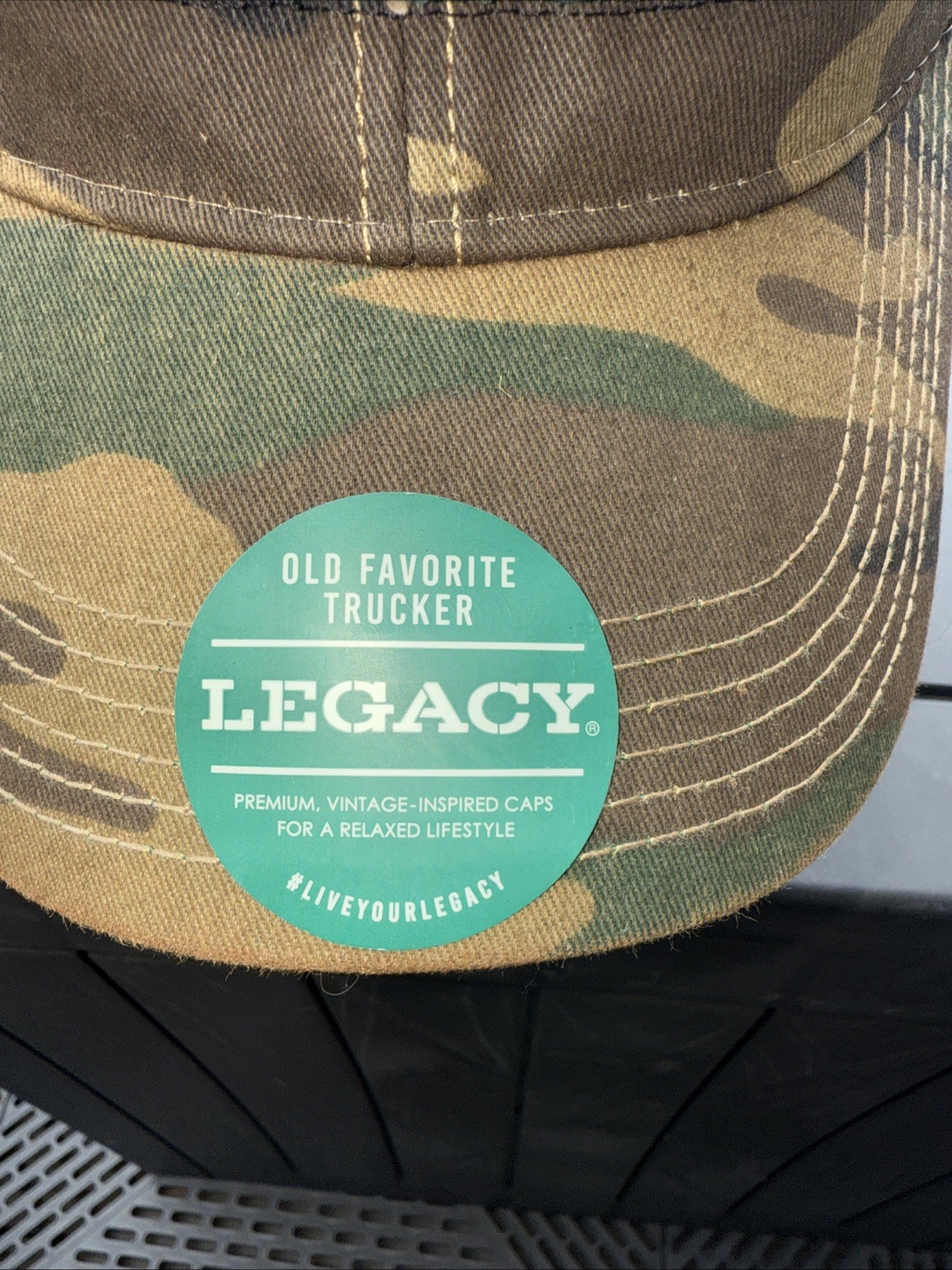 Silvers Insurance Group Green Tan Patch on Camo Gold Trucker Hat Cap SnapBack
