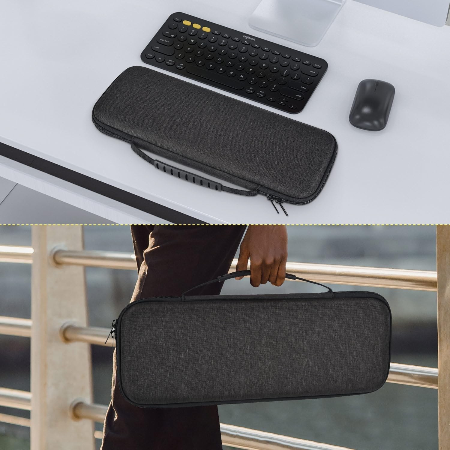 Hard Keyboard Carrying Case for Logitech Pebble Keys 2 K380s & Logitech K380 ...