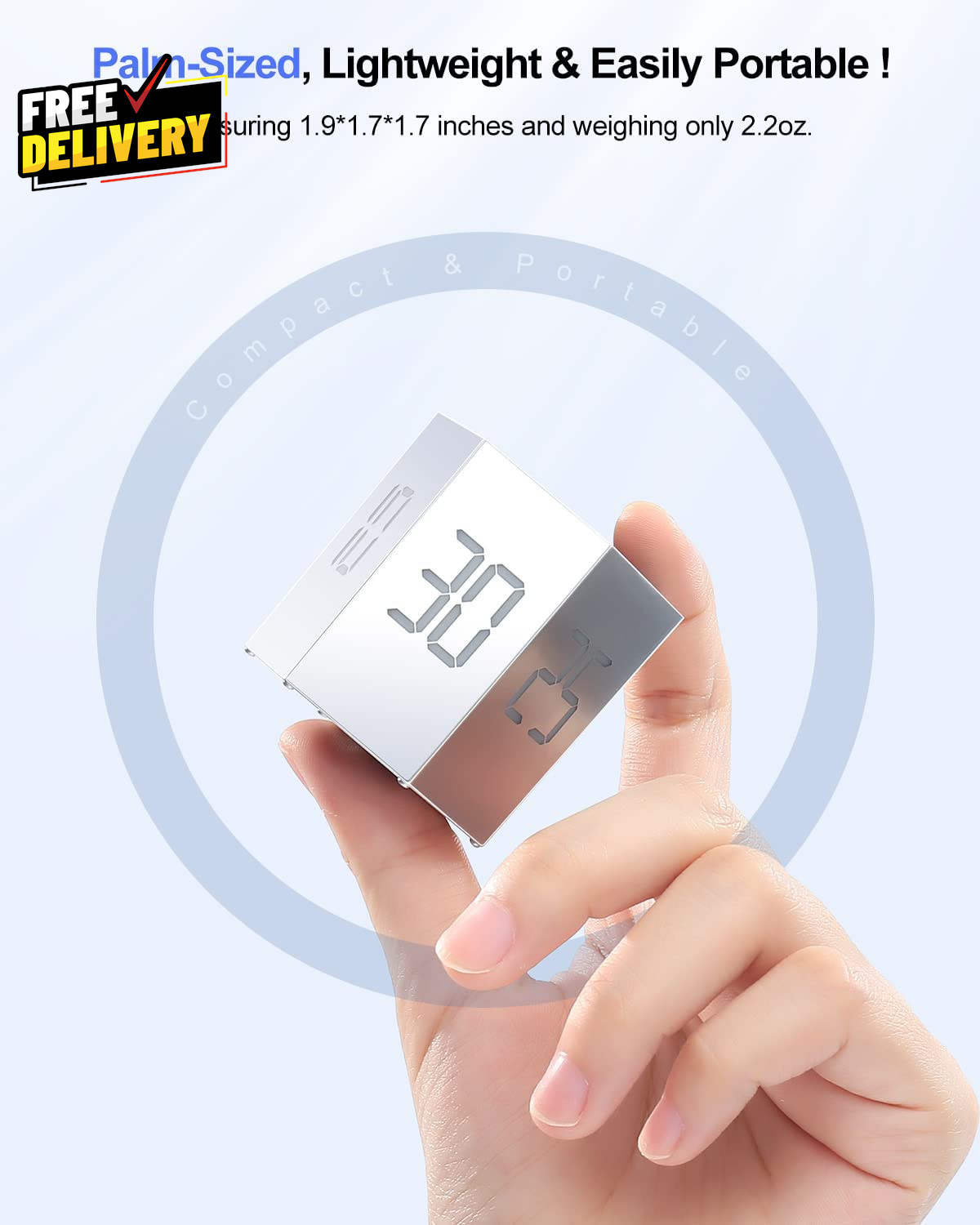 Ticktime Pomodoro Timer Cube Hexagon Productivity Timer Pause & Resume Silent...