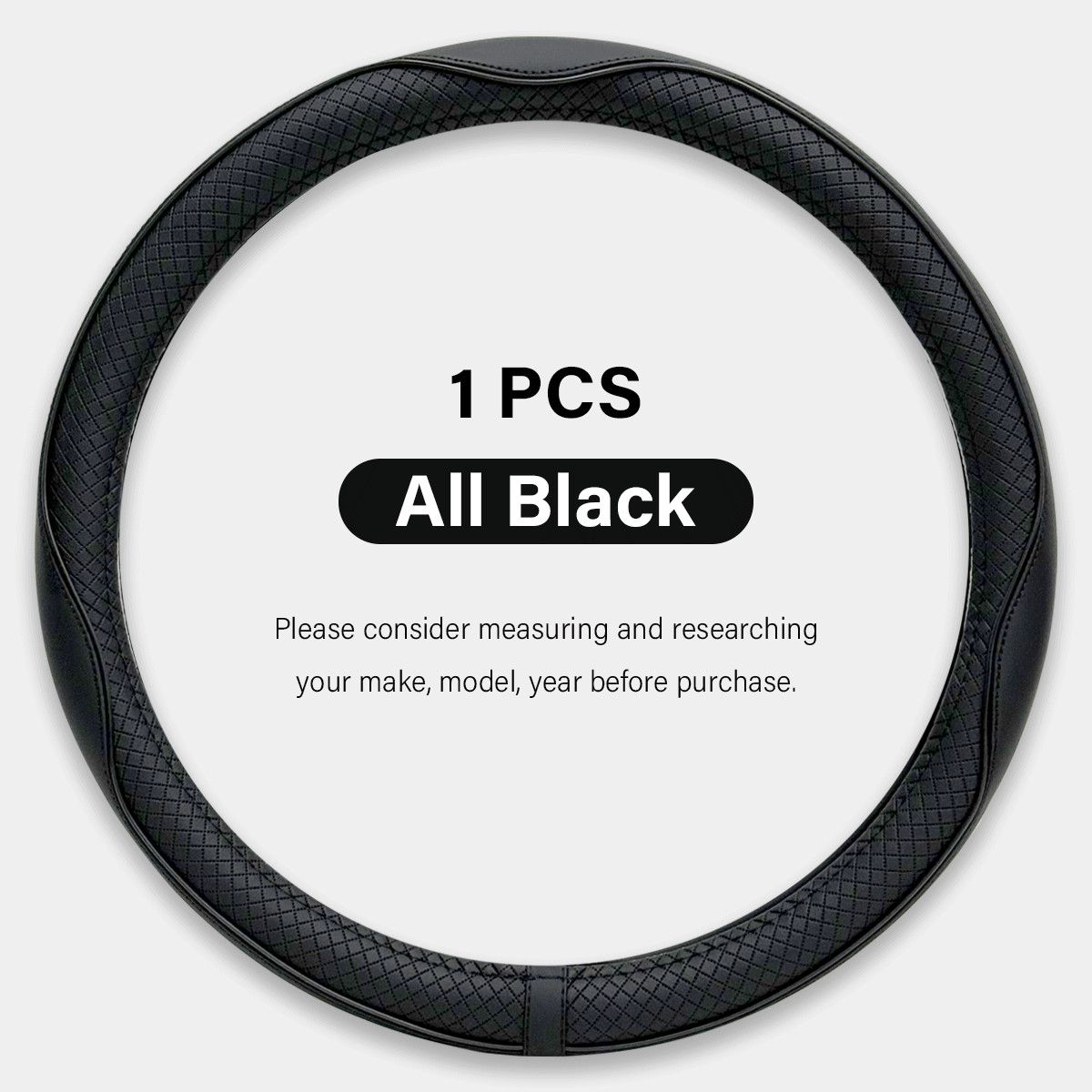 Customized Large-Size Car Steering Wheel Cover fits FORD F-150 Leather Protector