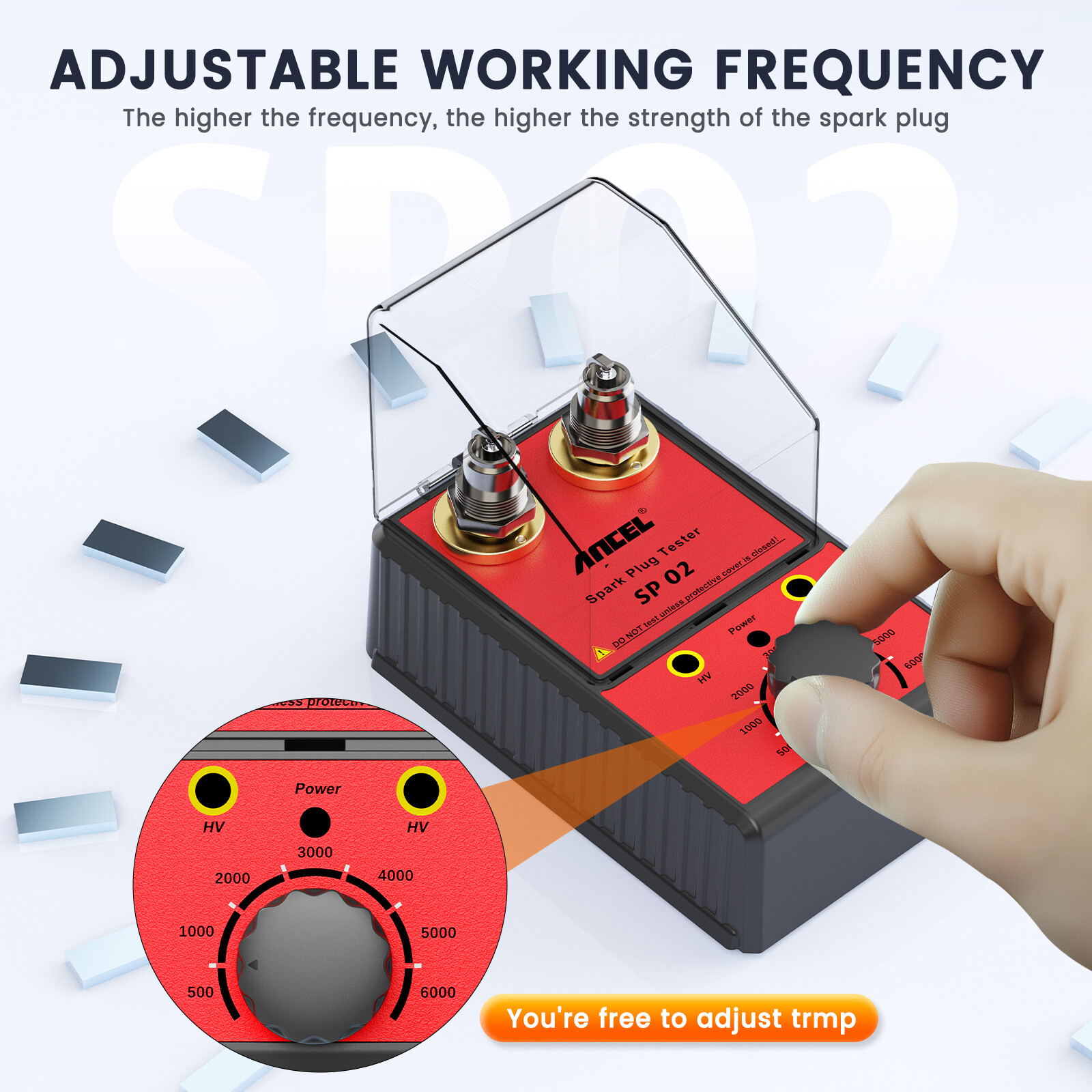 Spark Plug Tester 12V Car Ignition Analyzer Dual Hole Diagnostic Tool Gasoline