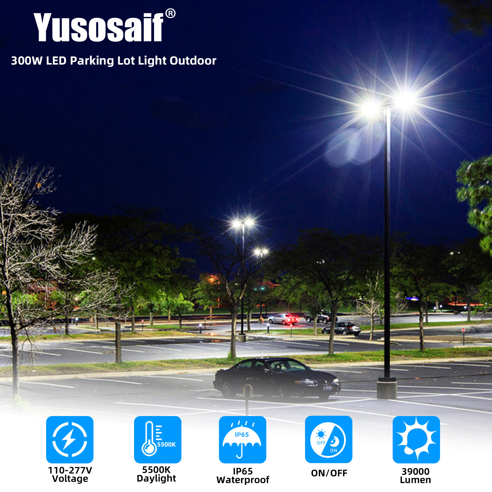 LED Parking Lot Light 200W,300W Commercial LED Area Light IP65 Led Shoebox Light