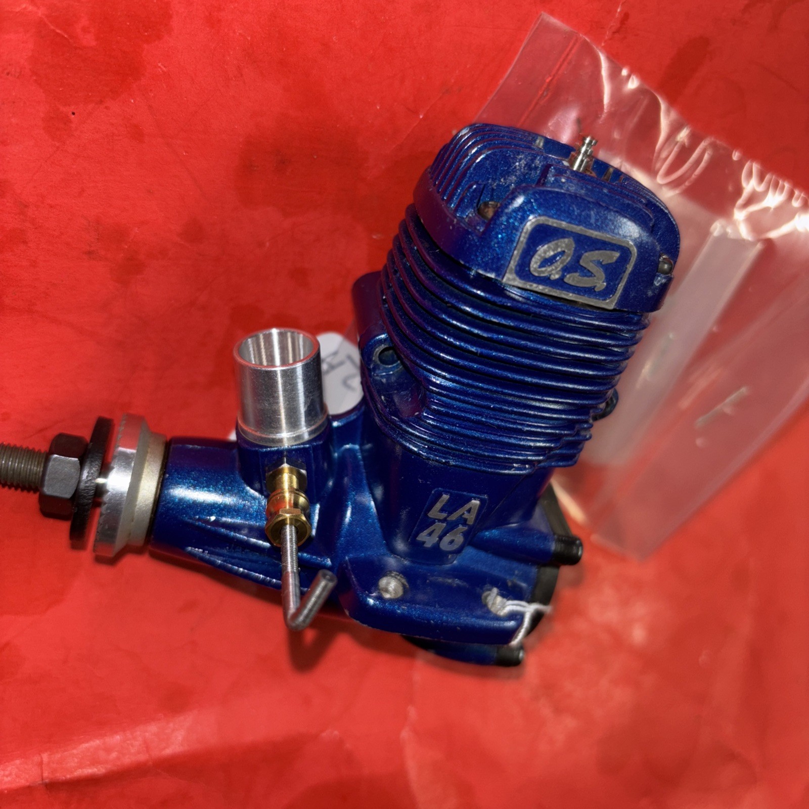 OS LA 46 C/L ENGINE EXCELLENT COMPLETE WITH T-MUFFLER #02A