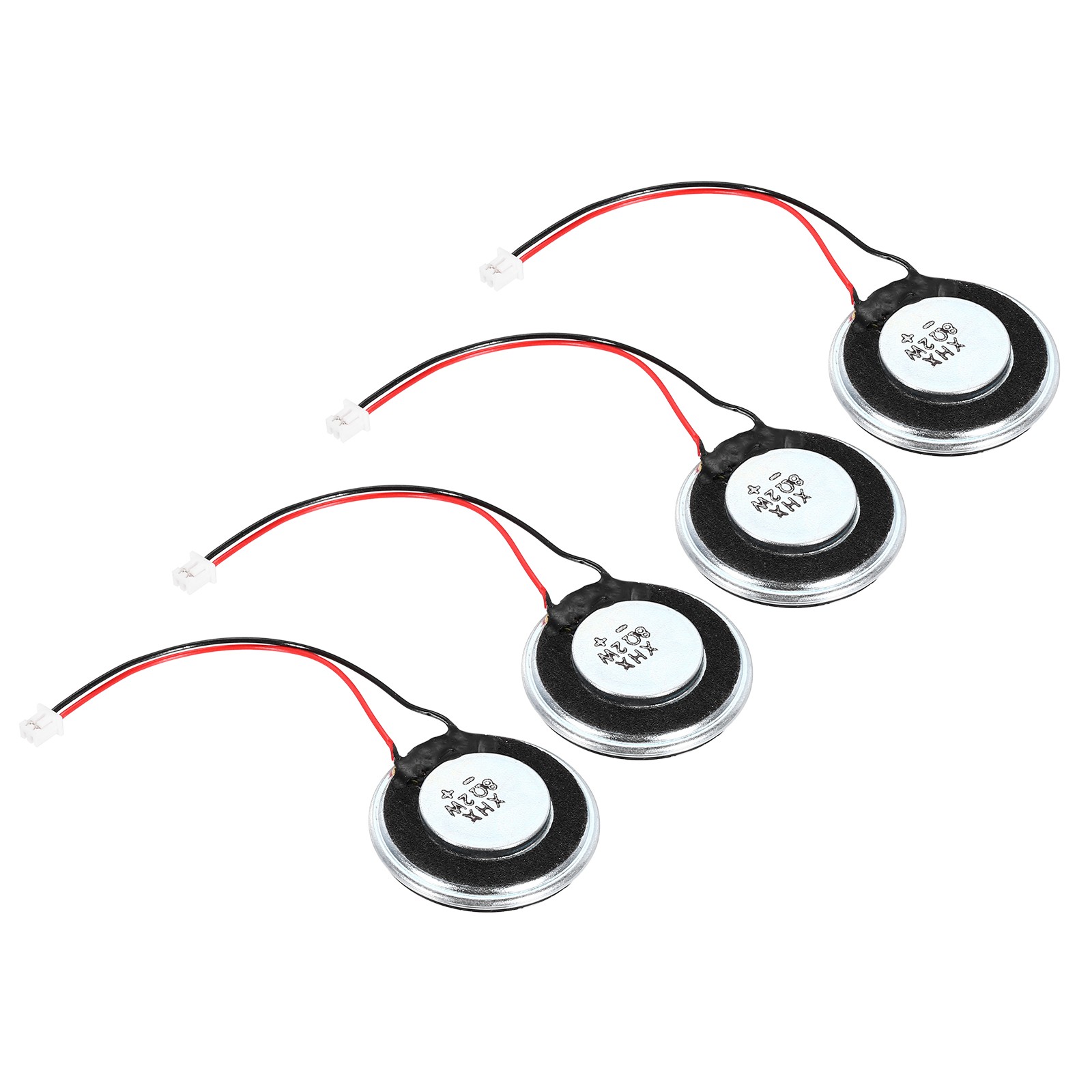 4 Pcs 2W 8 Ohm Metal Shell Round Internal Magnet Speaker with 60mm Terminal Wire