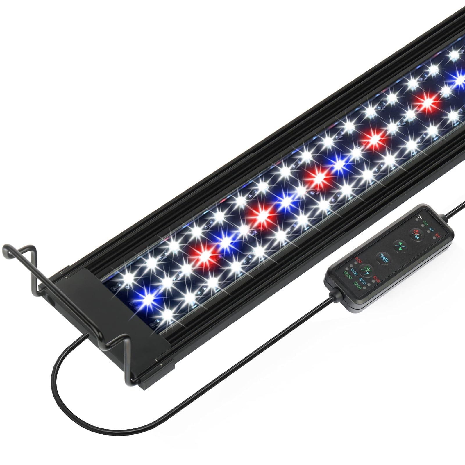 OYO WATER 20 Inch 20"-28", Black aquarium blue lights for fish tank 20" plus