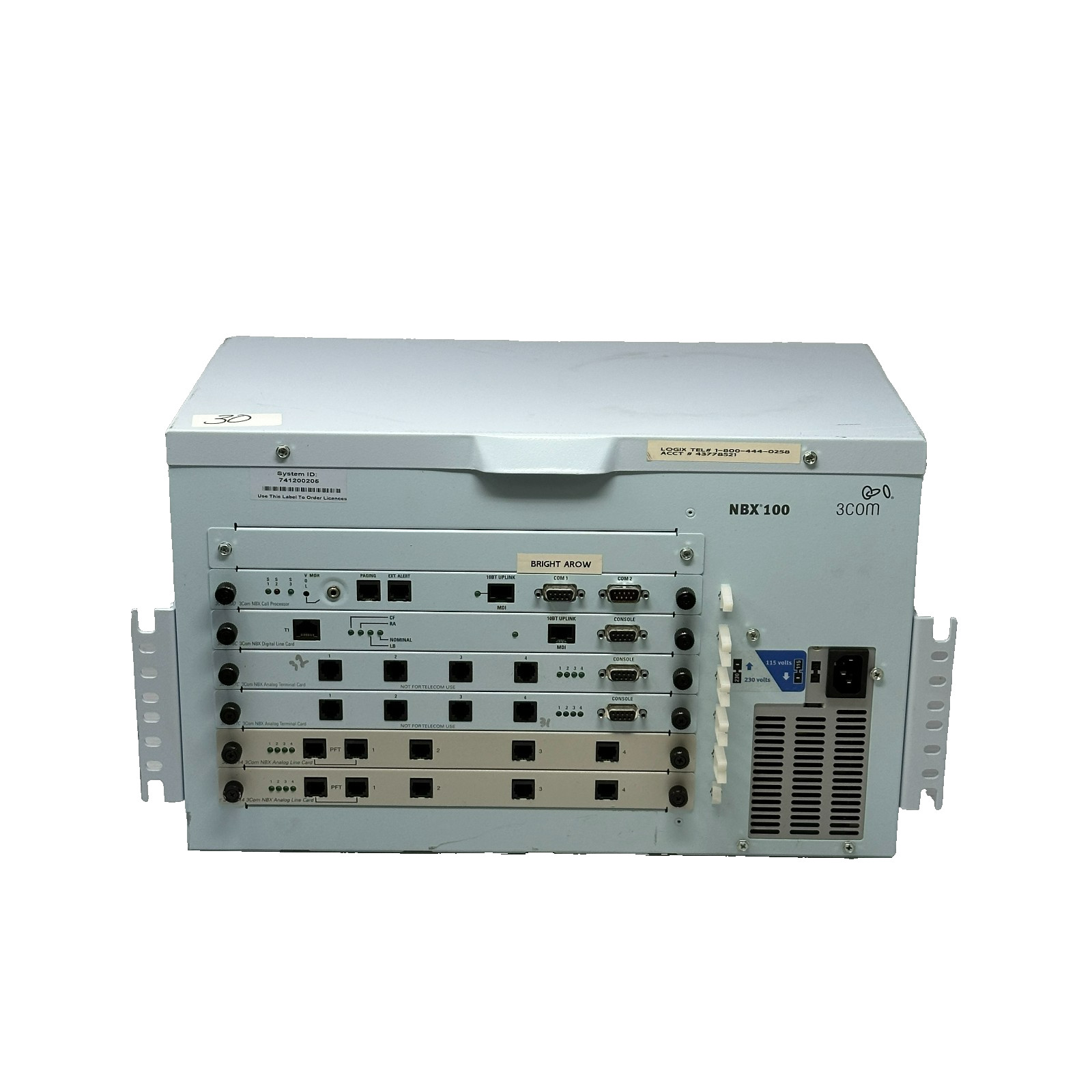 3Com NBX 100 Communications System V1000 Chassis | 6-Slot PBX Phone System