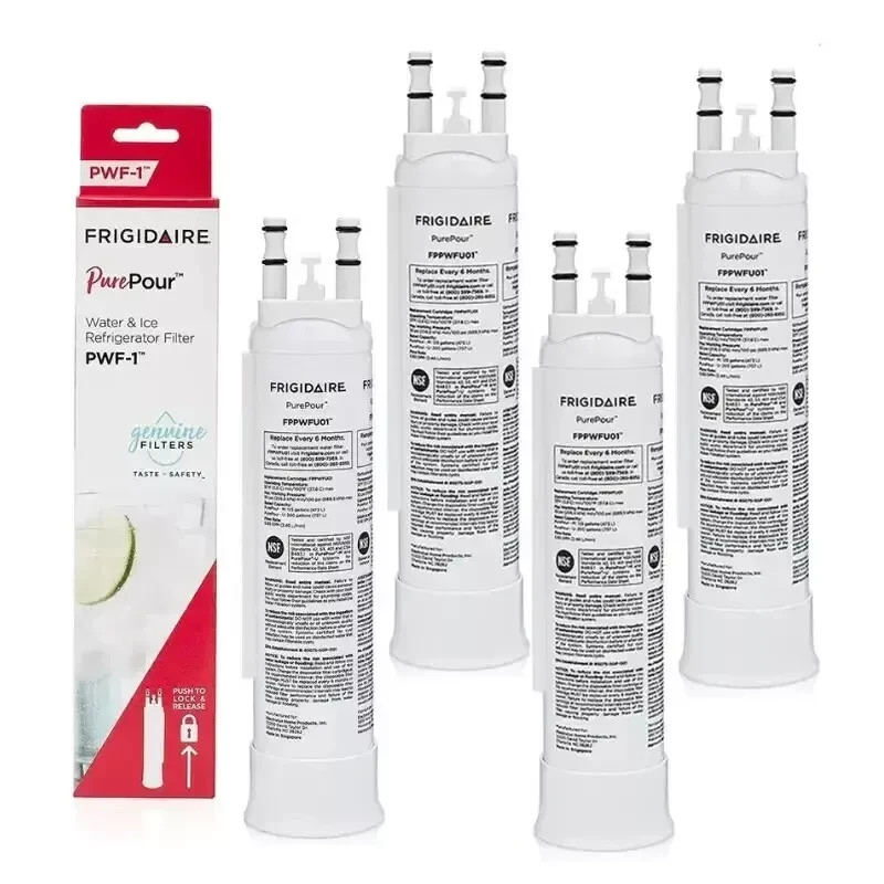 New 4 Pack Frigidaire FPPWFU01 PWF-1 Refrige PurePour Water &Ice Filter US