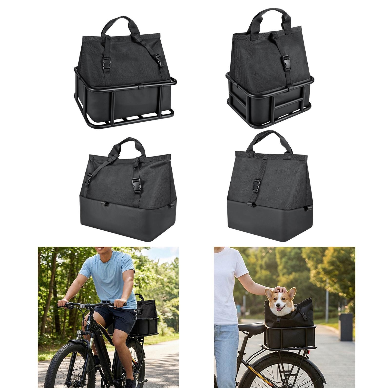 Bicycle Cargo Basket Bag Large Capacity Bike Cargo Rack Bag
