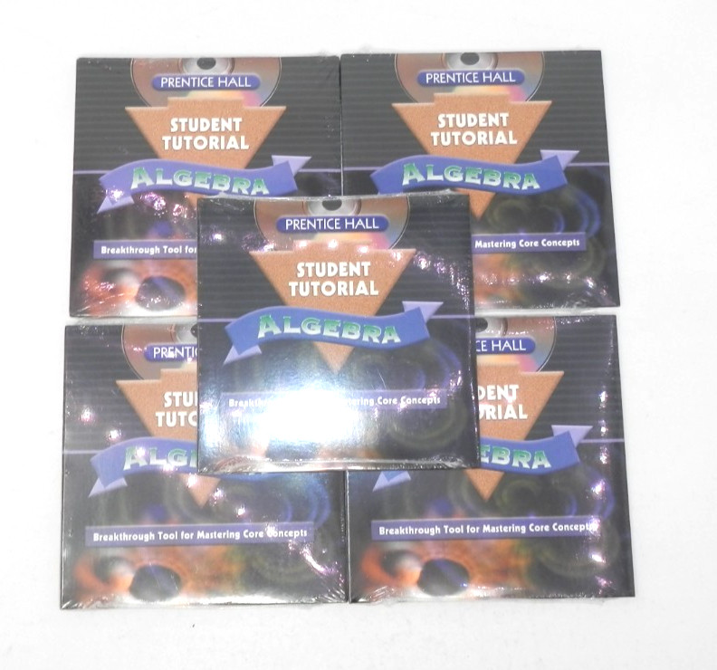 Prentice Hall Teachers Edition Algebra 1 CD-ROM Set + 5 Student Tutorials SEALED