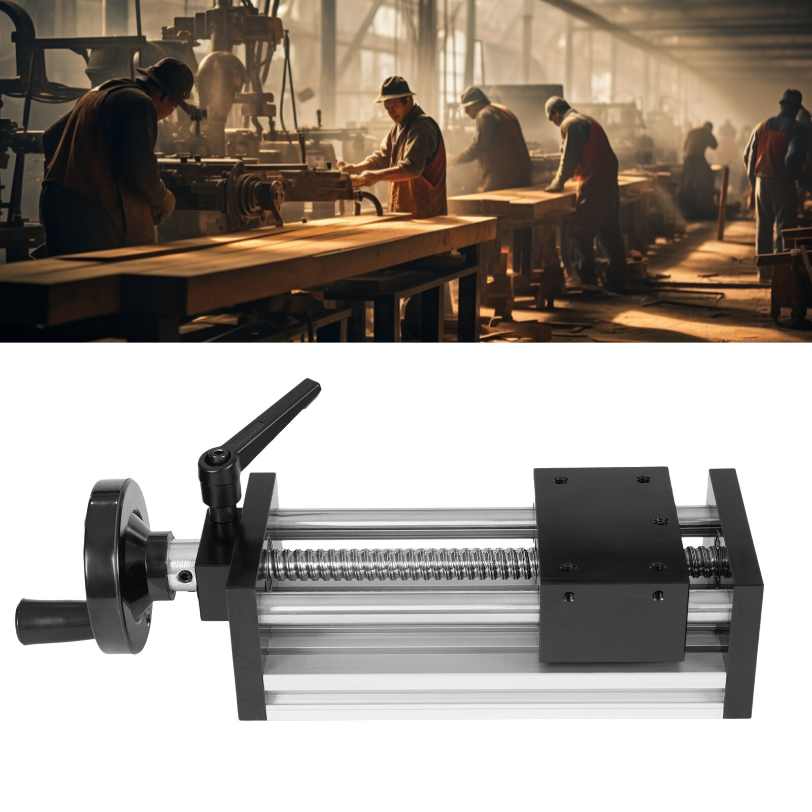 100mm Manual Linear Rail Slide Table Aluminum Guide 66LB Load for CNC