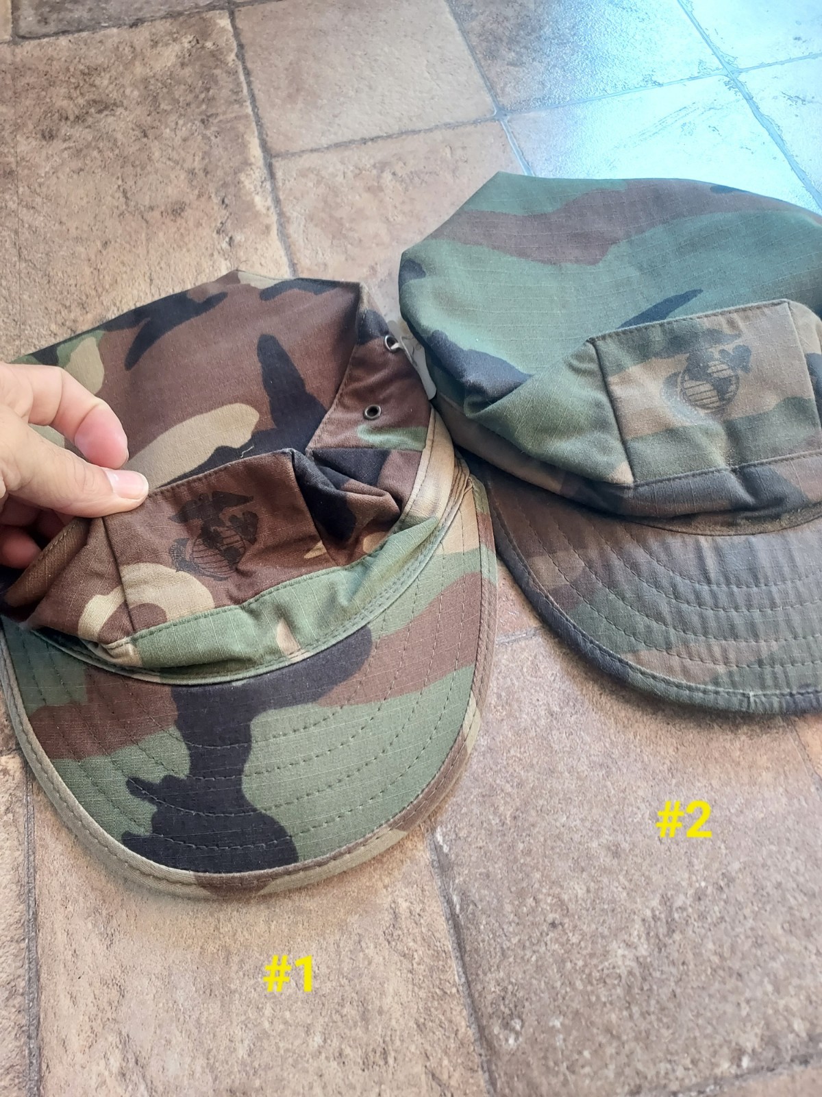 USMC Woodland Utility Cap Pattern Type I Medium Marine Camouflage Utility Cap