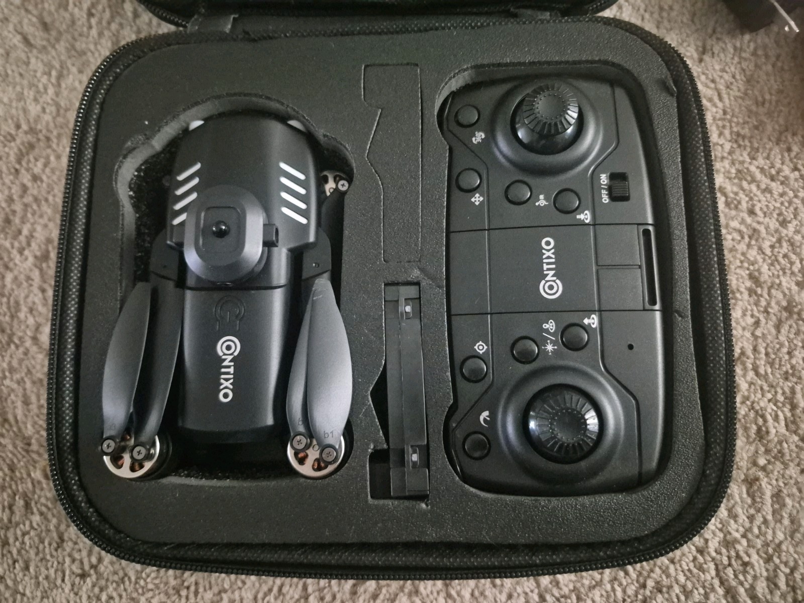 Contixo F19 foldable drone 1080P HD camera Pre-owned Read Description Fully