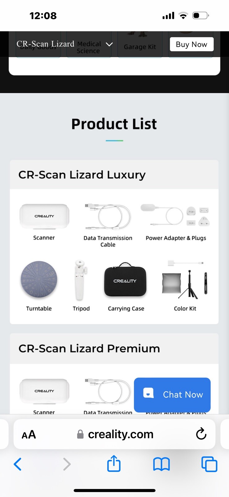 CrealityScan lizard