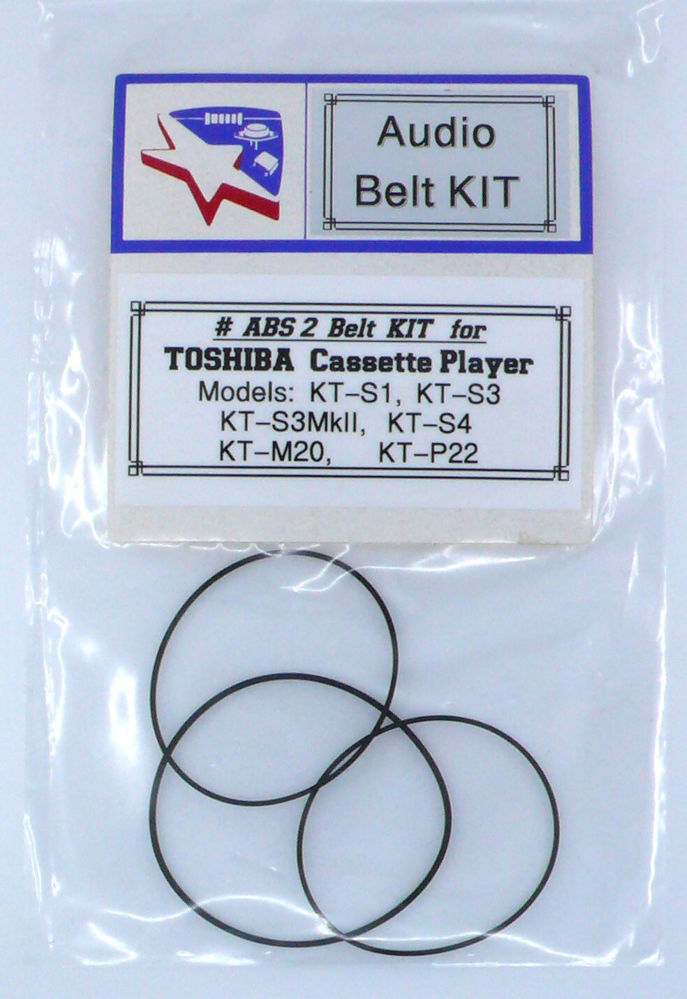 Belt KIT for TOSHIBA KT-S1 KT-S3 KT-S3MkII KT-S4 KT-M20 KT-P22 Cassette Player